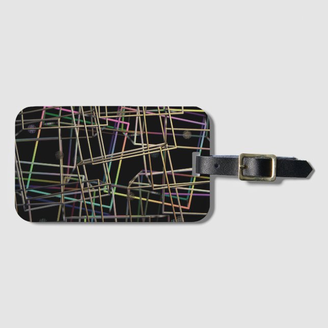 Gepäckmarke für Fractalised Metal Frames Gepäckanhänger (Vorderseite (Horizontal))