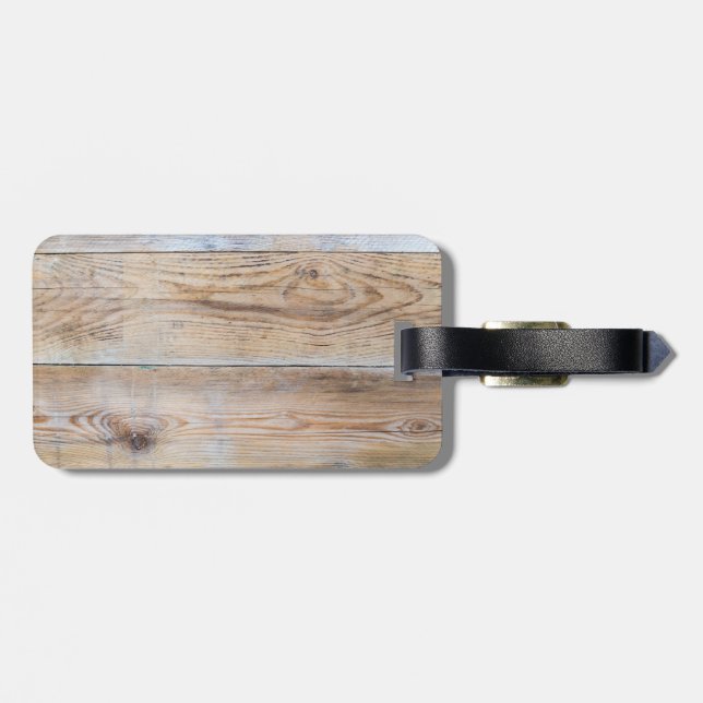 Gepäckmarke für Holzdesign Gepäckanhänger (Rückseite horizontal)