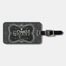 Gepäckmarke "Groom's Damask Blackboard" Gepäckanhänger