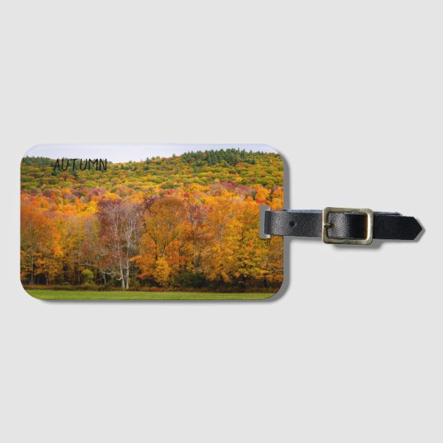 Gepäckmarke "Herbst" Gepäckanhänger (Vorderseite (Horizontal))