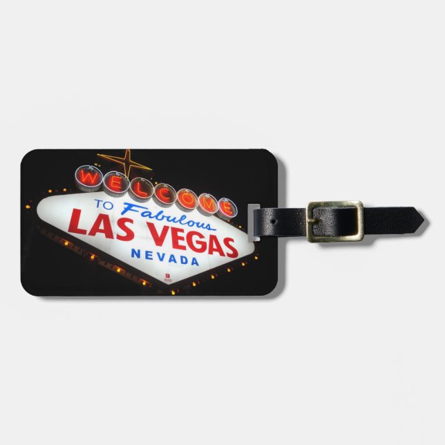 Gepäckmarke Las Vegas (schwarz) Gepäckanhänger (Vorderseite horizontal)