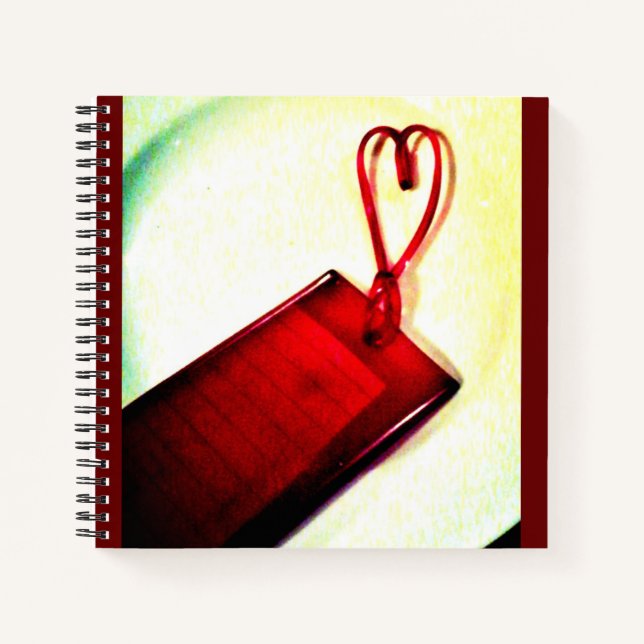 Gepäckmarke Liebe Notizbuch (Vorderseite)