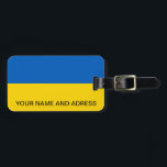 Gepäckmarke mit der Flagge der Ukraine Gepäckanhänger<br><div class="desc">Eleganter und nützlicher Gepäckanhänger mit der Flagge der Ukraine. Dieses Produkt ist anpassbar.</div>