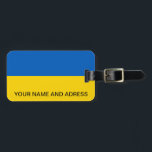 Gepäckmarke mit der Flagge der Ukraine Gepäckanhänger<br><div class="desc">Eleganter und nützlicher Gepäckanhänger mit der Flagge der Ukraine. Dieses Produkt ist anpassbar.</div>