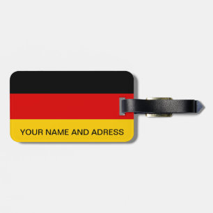 Gepäckmarke mit der Flagge Deutschlands Gepäckanhänger