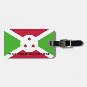 Gepäckmarke mit Flagge Burundis Gepäckanhänger