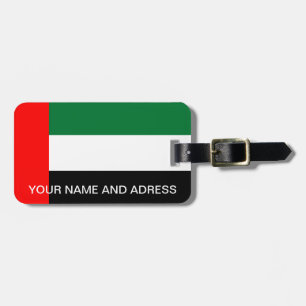 Gepäckmarke mit Flagge der Vereinigten Arabischen Gepäckanhänger