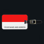 Gepäckmarke mit Flagge Indonesiens Gepäckanhänger<br><div class="desc">Fügen Sie Ihren Reisen eine kühne Touch indonesischen Stolzes mit diesem Gepäcktag mit der Flagge Indonesiens hinzu! Dieses dauerhafte Gepäckanhänger wurde so konzipiert, dass es den Reisegeschärfen standhält, und zeigt die markanten rot-weißen Farben der indonesischen Flagge. Das Design macht es einfach, Ihr Gepäck auf dem Karussell zu sehen und gleichzeitig...</div>