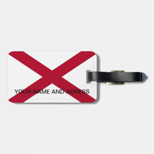 Gepäckmarke mit Flagge von Alabama Gepäckanhänger
