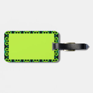 Gepäckmarke mit Fun Green Gemustert Border Gepäckanhänger