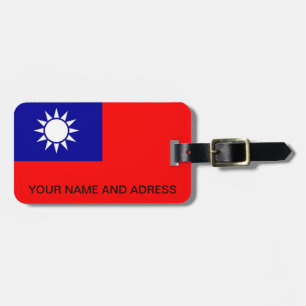 Gepäckmarke mit taiwanischer Flagge Gepäckanhänger