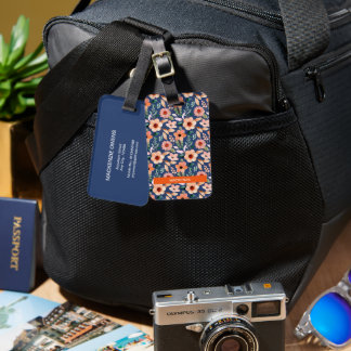 Gepäckmarke personalisiert Nature in Florals Gepäckanhänger
