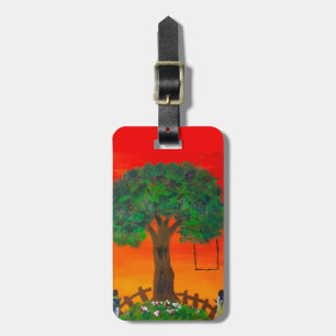 Gepäckmarke "Sunset Swing Serenity" Gepäckanhänger