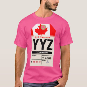 Gepäckmarke Toronto (Yyz) Ontario Canada Airline T-Shirt
