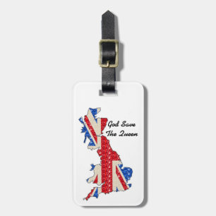 Gepäckmarke UK Flag God Rettete The Queen Gepäckanhänger