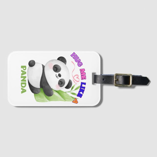 Gepäckmarke: Umarmen Sie mich wie ein Panda 🐼 Gepäckanhänger (Vorderseite (Horizontal))