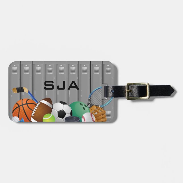 Gepäckmarken für Sportlockerzimmer Gepäckanhänger (Vorderseite horizontal)