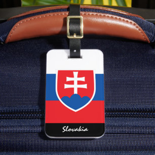 Gepäckmarken in der Slowakei, Flagge der Slowakei Gepäckanhänger