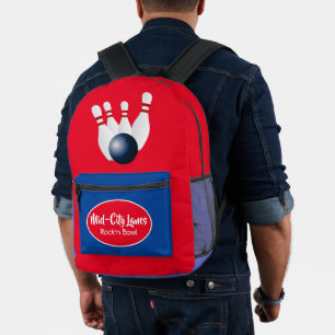 Gepäcksack für den Bowling Bedruckter Rucksack