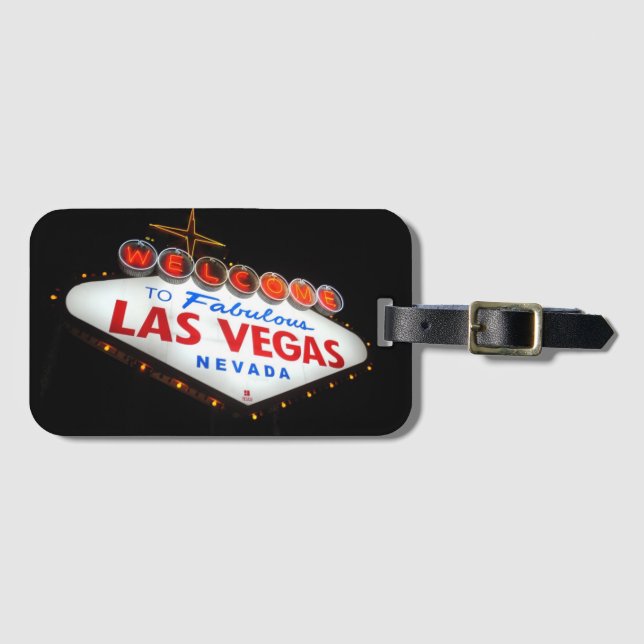 Gepäcksmarke Las Vegas mit Visitenkarten-Steckplat Gepäckanhänger (Vorderseite (Horizontal))