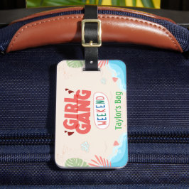GEPÄCKTAG MIT PERSONALISIERTEM "MÄDCHEN-GRUPPE"-AU GEPÄCKANHÄNGER