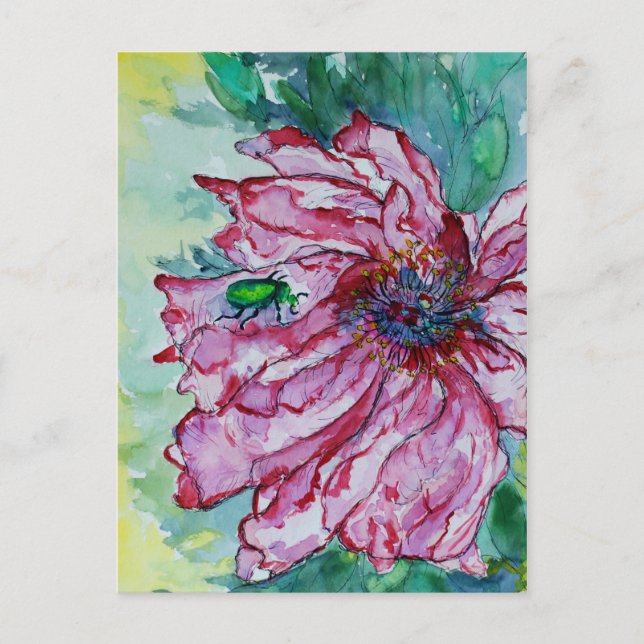 Gepackte Blume Postkarte (Vorderseite)