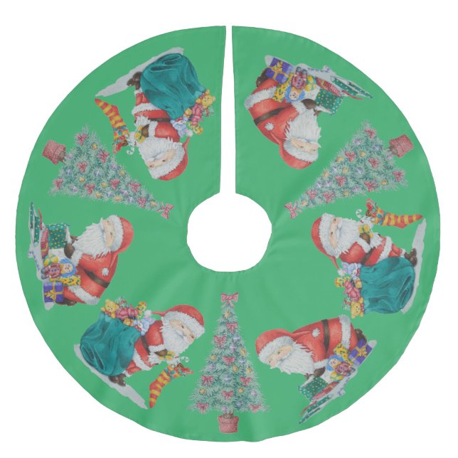 gepackte Vorspeisen mit traditionellen väterlichen Polyester Weihnachtsbaumdecke (Vorderseite)