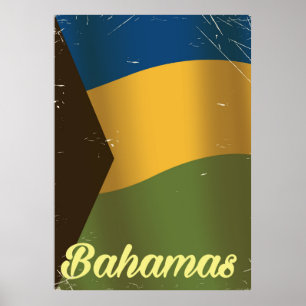 Gepäckträger für die Bahamas-Nationalflagge Poster