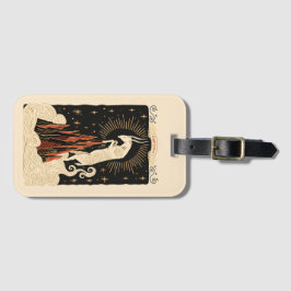 Gepäckträger-Tag Capricorn Celestial Zodiac Art Gepäckanhänger