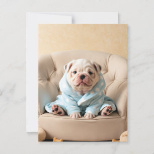 Gepamperter Hund im Bathrobe - Hund Postkarte