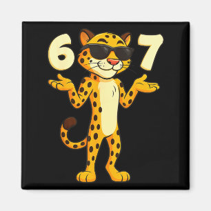 Gepard 67 Meme Lustig Kinder Jugendliche Gen Alpha Magnet
