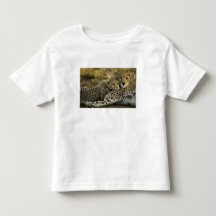 Gepard, Acinonyx jubatus, mit Jungtier in der Masa Kleinkind T-shirt