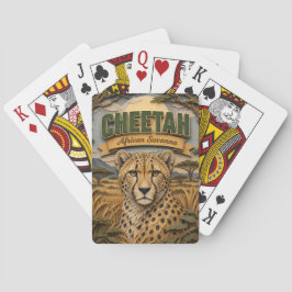 Gepard Afrikanische Savanne POPCUT Spielkarten
