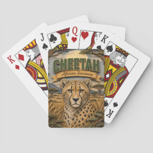 Gepard Afrikanische Savanne POPCUT Spielkarten