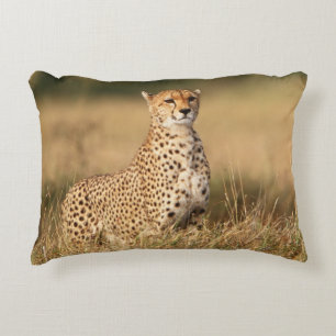Gepard auf kleiner Anhöhe für bessere Sichtbarkeit Zierkissen