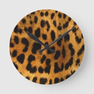 Gepard-Druck-Uhr Runde Wanduhr