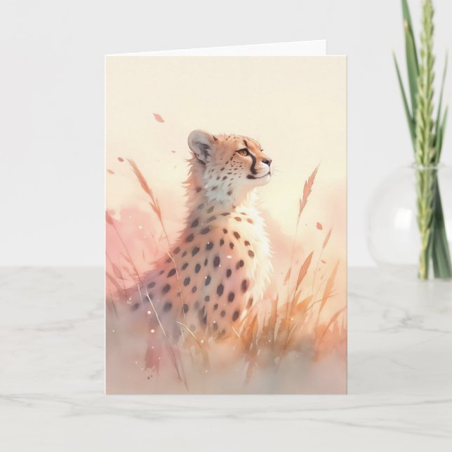 Gepard im Bösen der Natur Karte (Vorderseite)