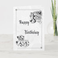 Gepard & Junge Wildlife-Inspirations-Geburtstagska