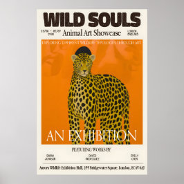 Gepard-Kunstposter Vintage London Wildlife Poster