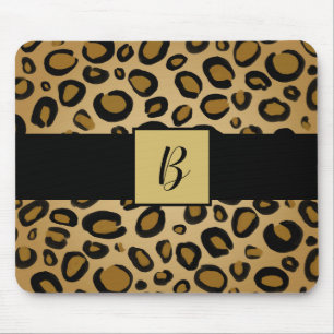 Gepard Leoparden-Druck-Spots Gold Beige Tan Mousepad