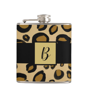 Gepard Leopardenprint Flecken Gold Beige Beige Flachmann