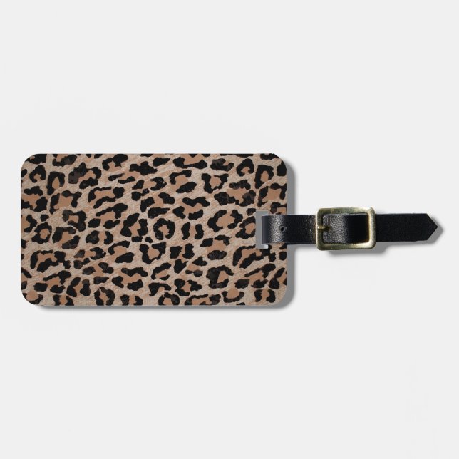 Gepard Leopardenprint Gepäckanhänger (Vorderseite horizontal)