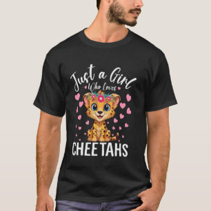 Gepard Liebhaber Mädchen Frauen Nur Ein Mädchen Da T-Shirt