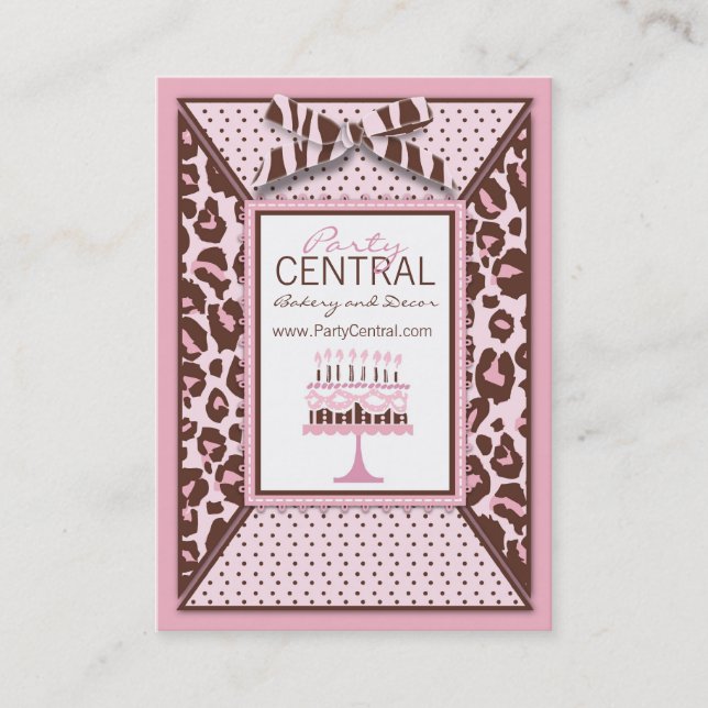 Gepard-Mädchen-Visitenkarte Visitenkarte (Vorderseite)