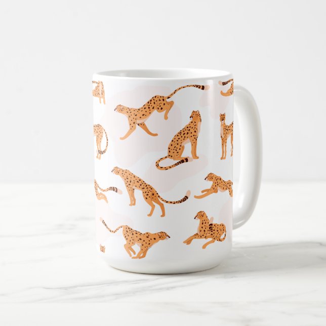 Gepard-Muster-Tasse Kaffeetasse (VorderseiteRechts)