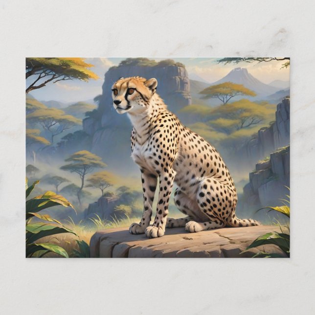 Gepard Postkarte (Vorderseite)