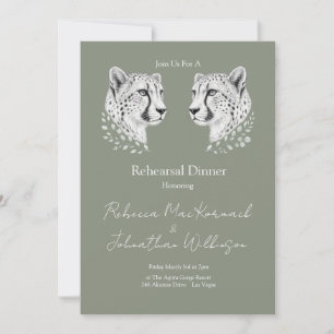 Gepard-Probeessen-Elegantes-Sage-Design Einladung
