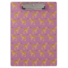 Gepard, rosa Leopard Klemmbrett
