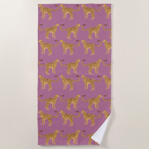 Gepard, rosa Leopard Strandtuch