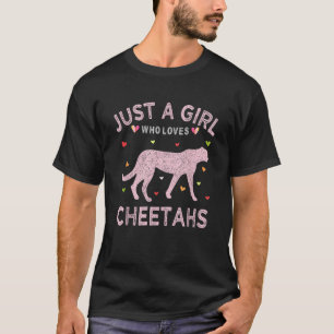 Gepard Tierliebhaber-Geschenk Nur Ein Mädchen Das T-Shirt
